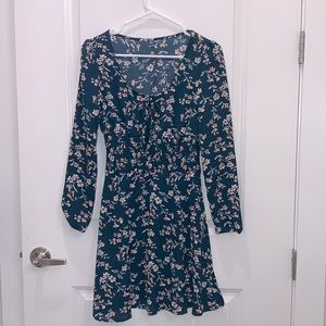 Green floral dress